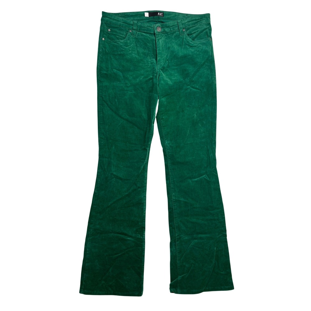 KUT from the Kloth Natalie Bootcut Corduroy Pants Sz 14 Stretch Dark Academia